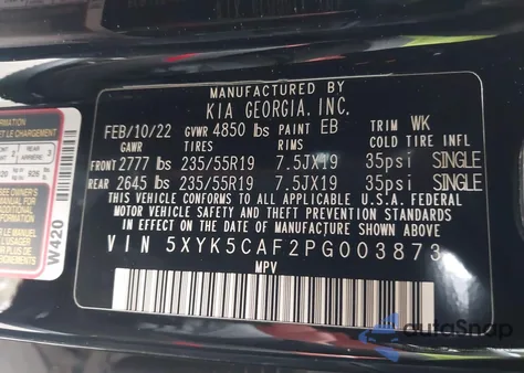 2023 Kia Sportage Sx-Prestige from USA, damaged, VIN 5XYK5CAF2PG003873